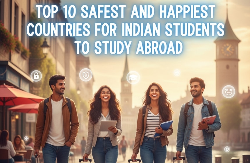 Top 10 Safest and Happiest Countries for Indian Students to Study Abroad